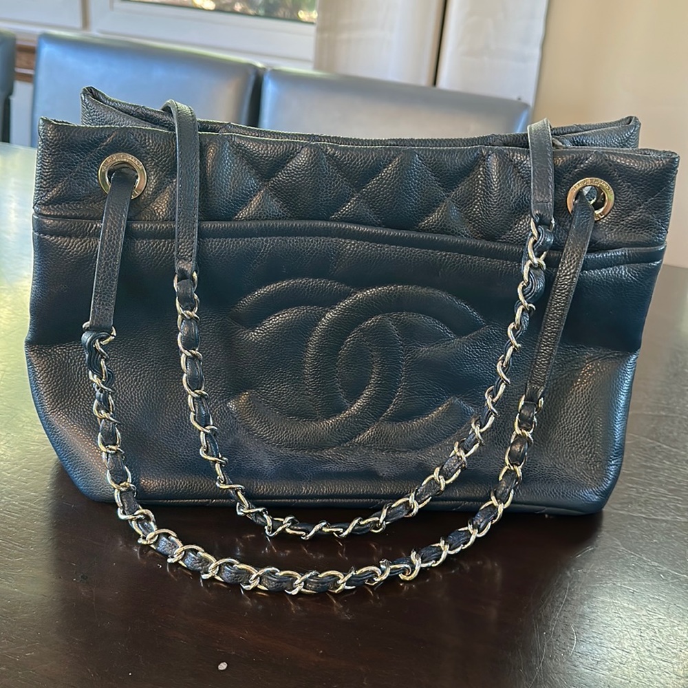 Navy Chanel Tote